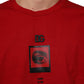 Red Logo Eye Print Cotton Short Sleeve T-shirt