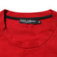Red Logo Eye Print Cotton Short Sleeve T-shirt