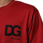 Red Logo Print Cotton Short Sleeve T-shirt