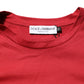 Red Logo Print Cotton Short Sleeve T-shirt