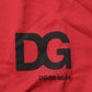 Red Logo Print Cotton Short Sleeve T-shirt