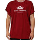 Maroon LogoCrown Cotton Half Sleeve T-shirt