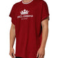 Maroon LogoCrown Cotton Half Sleeve T-shirt