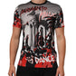Multicolor Agrigento Dance Jazz Music Print T-shirt