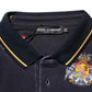 Blue Heraldic Crest Print Polo Shirt T-shirt