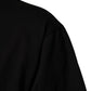 Black Logo Print Cotton Men Crew Neck T-shirt