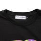 Black Logo Print Cotton Men Crew Neck T-shirt