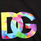 Black Logo Print Cotton Men Crew Neck T-shirt