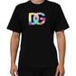 Black Logo Print Cotton Crew Neck  T-shirt