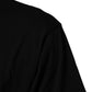 Black Logo Print Cotton Crew Neck  T-shirt