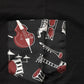 Black Musical Print Cotton Crew Neck T-shirt