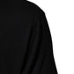 Black Musical Print Cotton Crew Neck T-shirt