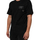 Black Logo Plaque Cotton Crew Neck T-shirt