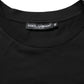 Black Logo Plaque Cotton Crew Neck T-shirt