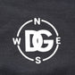 Black Logo Compass Cotton Crew Neck T-shirt