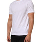 White Cotton Crew Neck Short Sleeves