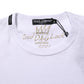 White Goodluck 2021 Cotton Crew Neck  T-shirt