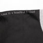 Black Cotton Logo Print Men Crew Neck T-shirt
