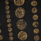 Black Cotton Coin Print Crew Neck T-shirt