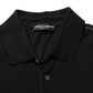 Black Cotton Graphic Print PoloShirt T-shirt