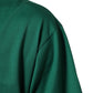 Green Cotton Graphic Logo Print Crewneck T-shirt