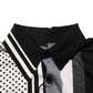 Black White Polka Dot Collared Polo T-shirt