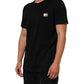 Black Logo Plaque Cotton Crew Neck T-shirt