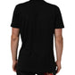 Black Logo Plaque Cotton Crew Neck T-shirt