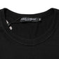 Black Logo Plaque Cotton Crew Neck T-shirt