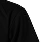 Black Logo Print Cotton Men Crew Neck T-shirt