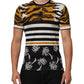 Multicolor Leopard Palm Leaf Men Crew Neck T-shirt