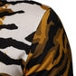 Multicolor Leopard Palm Leaf Men Crew Neck T-shirt