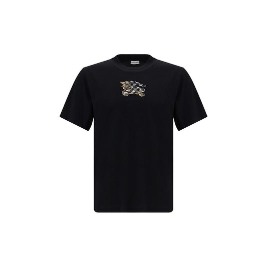Checked logo cotton T-shirt