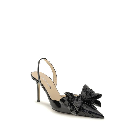 ''LE CADEAU'' WRAPPED LEATHER SLINGBACKS
