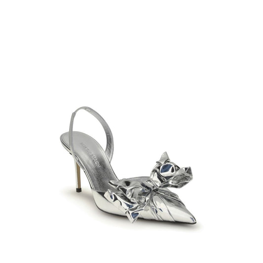 ''LE CADEAU'' WRAPPED LEATHER SLINGBACKS