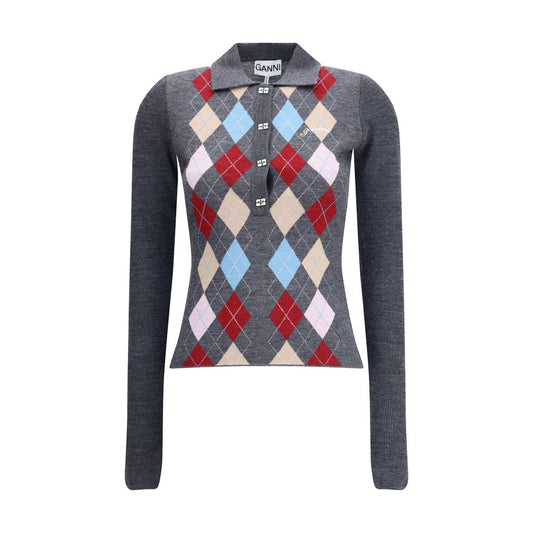 Print polo Sweater
