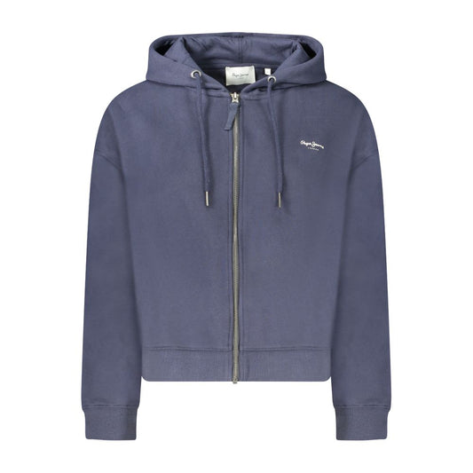 Blue Cotton Women Sweater