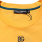 Yellow Secret Graden Floral Cotton CrewNeck T-shirt