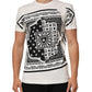 White Cotton Logo Bandana Print Men T-shirt