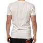 White Cotton Logo Bandana Print Men T-shirt