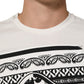 White Cotton Logo Bandana Print Men T-shirt