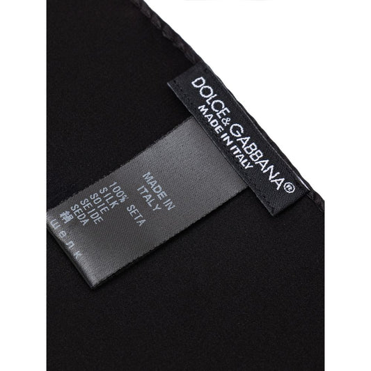 Black Silk Pocket Square