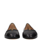 Black Leather Ballet Flats