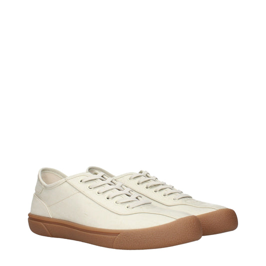 Beige Fabric Sneakers