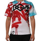 White Graffiti Crew Neck Short Sleeves T-shirt