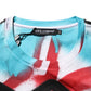 White Graffiti Crew Neck Short Sleeves T-shirt