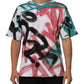 White Graffiti Crew Neck Short Sleeves T-shirt