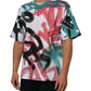 White Graffiti Crew Neck Short Sleeves T-shirt