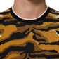 Multicolor Leopard Palm Leaf Men Crew Neck T-shirt