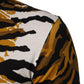 Multicolor Leopard Palm Leaf Men Crew Neck T-shirt